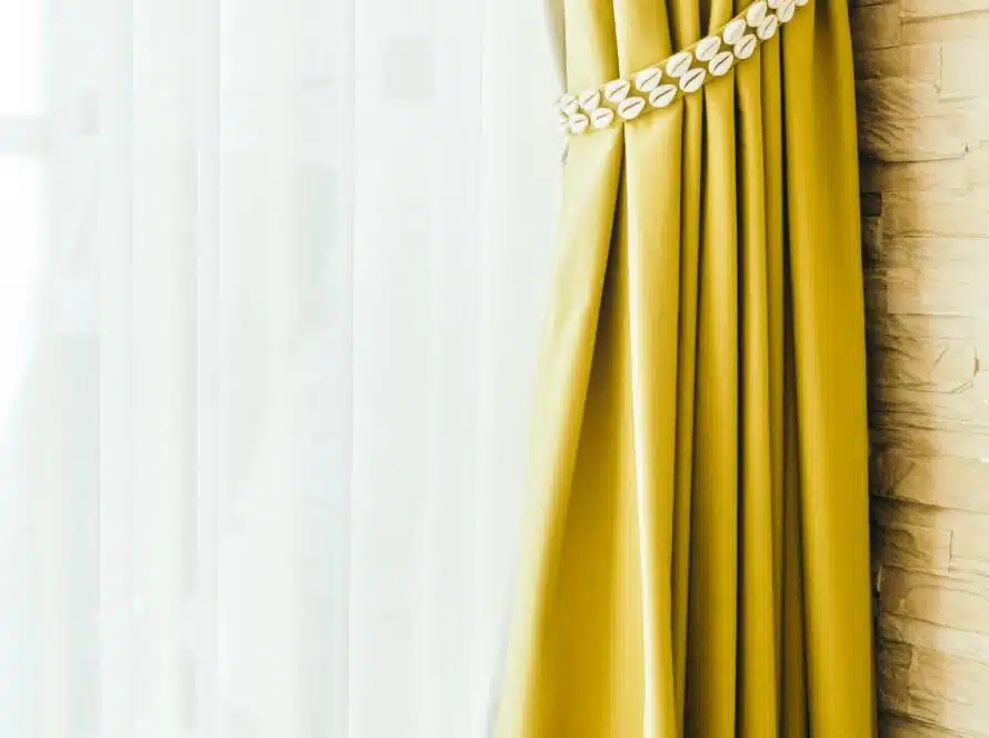 Elegant curtain fabric in floral pattern for luxury interiors